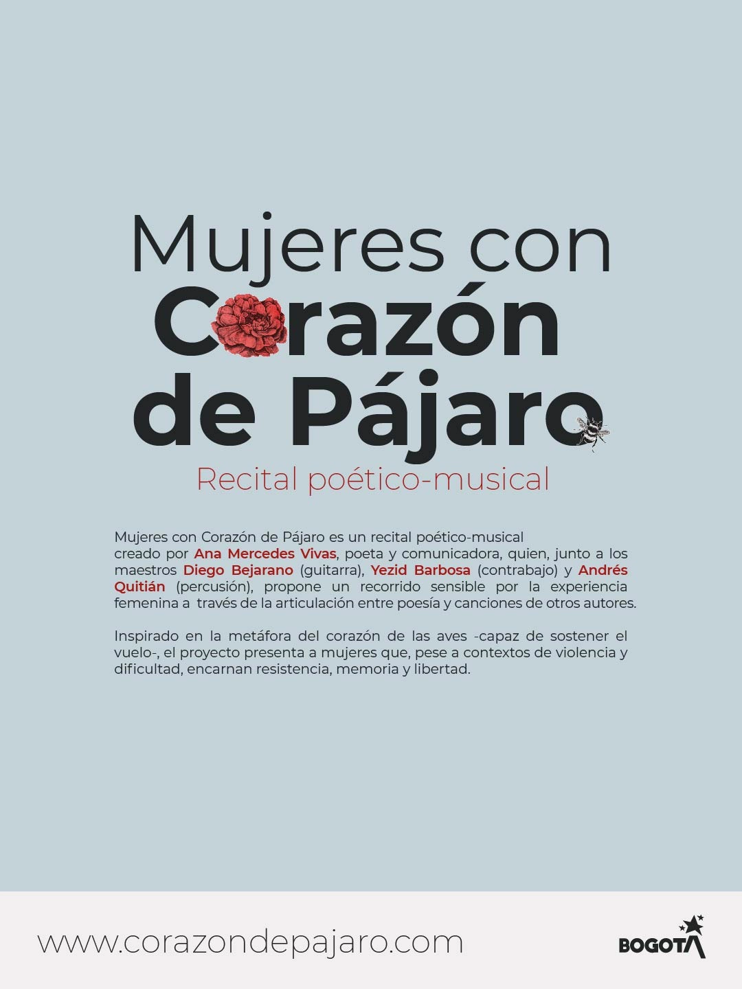 Fundación Gilberto Alzate Avendaño. Poesia y Cancion con Ana Mercedes Vivas, Andres Quitian, Yesid Barboza y Diego Bejarano en La Vuelta 2025